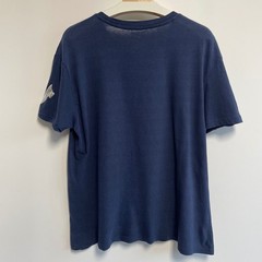 True Religion Mens Large Navy Blue Cotton T Shirt Metallic Horseshoe Logo