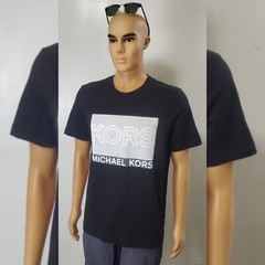 MICHAEL KORS AUTHENTIC TSHIRT MEN’S SHORT SLEEVE CREW NECK SIZE L SQUARE 3D LOGO