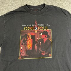 Tim Mcgraw Faith Hill T-Shirt Mens M ? Soul 2 Soul 2006 Tour 2 Faded Vintage Y2K