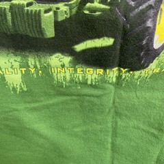 John Deere Tractor Graphic T-Shirt XL Green Quality Integrity Tradition NWOT