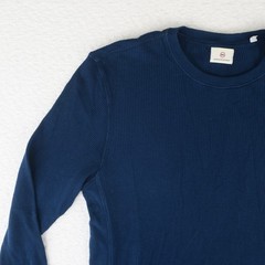 Adriano Goldschmied AG Waffle Knit Thermal Long Sleeve Shirt Men’s Medium Blue
