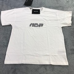 Hood By Air Shirt Mens Small S HBA White Gray Short Sleeve preppy Crew Neck