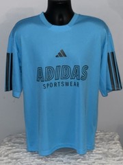 ADIDAS MENS TIRO SHORT SLEEVE PERFORMANCE JERSEY CYAN BLACK SHIRT SMALL NWT