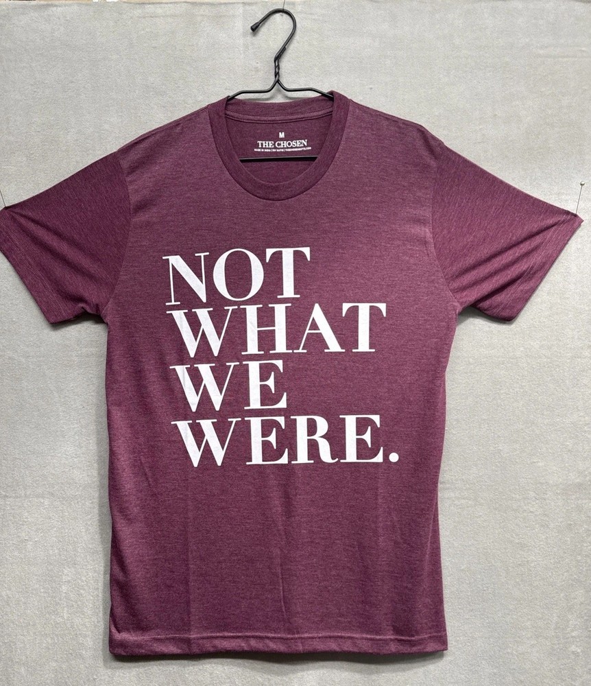 The Chosen New Made In India Plum “NOT WHAT WE WERE.” T-Shirt-Back Logo-Size Med