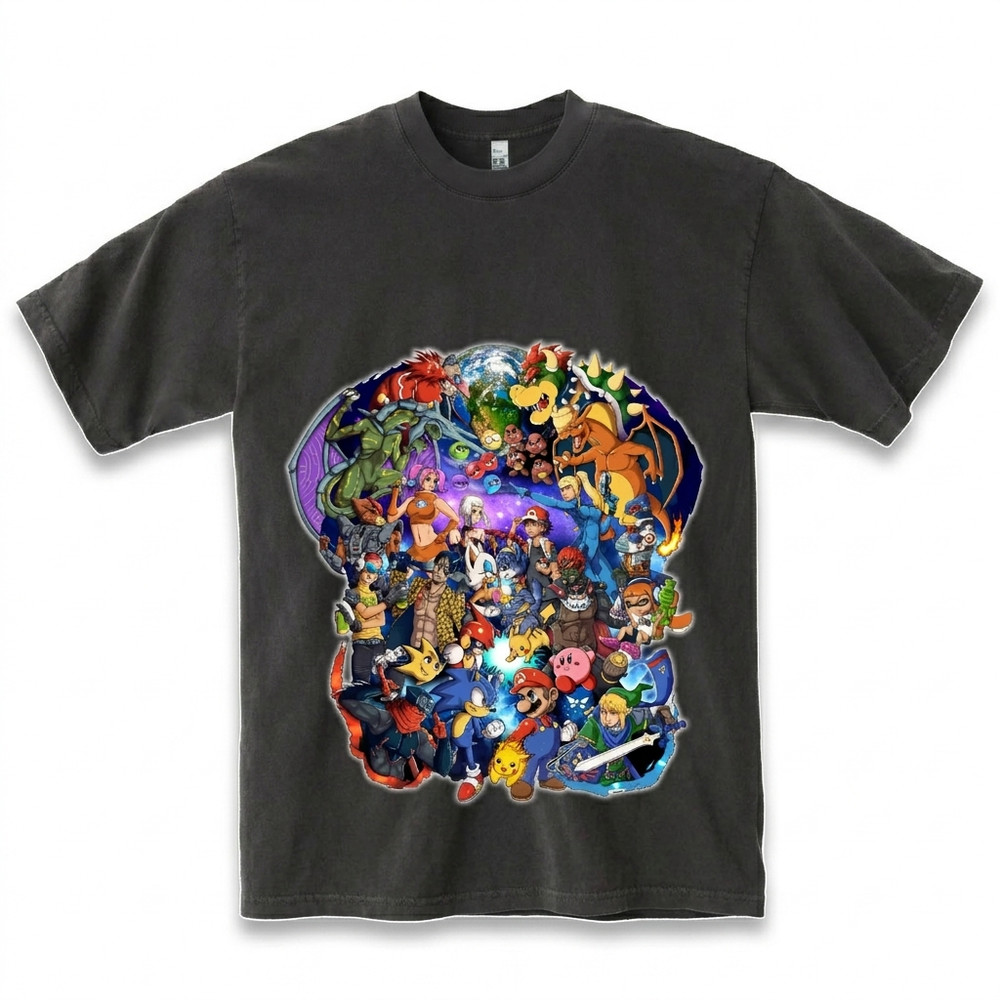 Sega Vs Nintendo Ultimate Clash Graphic Tee Vintage Garment T-Shirt