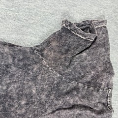 RZST T-Shirt Men M Gray V-Neck Graphic City of Angels Grenade Wings Acid Wash