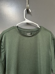 Quince Flowknit Breeze Performance Tee T-Shirt Mens Sz L Olive Green