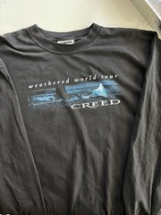 Vintage Creed Weathered Tour Shirt Size XL Rare Staind Nickelback