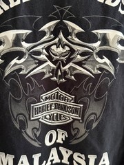 Vintage 2005 Harley-Davidson Malaysia T-Shirt – Men’s Black Graphic Tee Flame XL