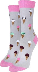 Women’s Premium Comfort Food Socks Novelty Crew Sock Gift Box Ice Cream