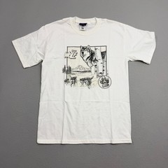 Vintage Gray Wolf Shirt Men’s Medium White 90s Wolves Nature Animals Outdoors