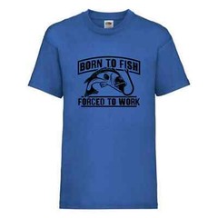 Fishing Forced To Work Fish Humour Novelty T Shirt Various Colours And Sizes