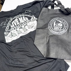 Taco Bell Live Mas San Francisco Bay Cantina, fisherman’s wharf T-Shirt w/ bag