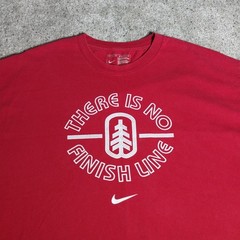 Mens Nike Cotton T Shirt 2XL There is no Finish Line Red Short Sleeve