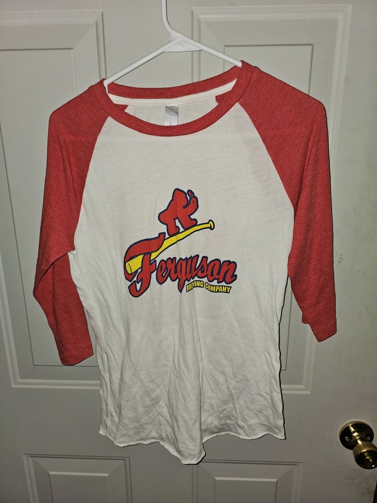Unisex Small Red White Ferguson Beer Brewing Company Shirt Blouse