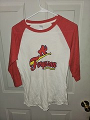 Unisex Small Red White Ferguson Beer Brewing Company Shirt Blouse