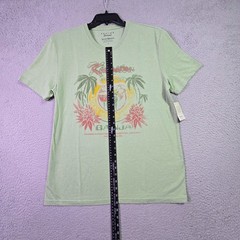 Lucky Brand Ganja Shirt Mens Large Green Smoke Jamaica Weed Casual Faded 420 NWT