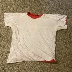 Vintage 50s 60s Double Face T Shirt Native American Cuyahoga High School Sz S