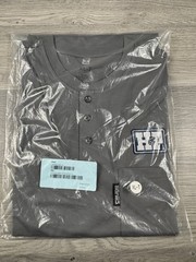 Crude Shirt Men XL Gray Long Sleeve CAT2 Work Henley Workwear Fire Resistant