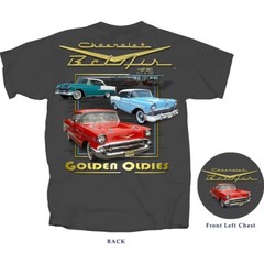 Joe Blow T’s Chevy Bel Air Golden Oldies Men’s T-Shirt Tri-Five 1955 1956 1957