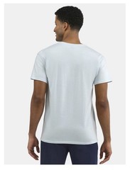 ATHLETIC WORKS Men’s 2XL (50-52) Pocket Cotton Tee Short Sleeve • Aqua Inlet