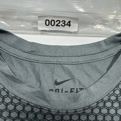 Nike Dri-Fit Men’s Size L Gray Gradient Geometric Running Crew-Neck T-Shirt