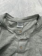 Carhartt Relaxed Fit Henley Mens Large Vtg Pocket Gray
