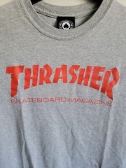 Thrasher Magazine Gray and Red Size Small Short Sleeve Skateboard Shirt