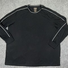Foundry Shirt Mens Size 3XL Black Long sleeve heavy Jersey Knit Tee Casual