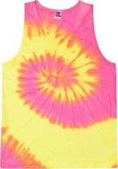 Unisex Tie Dye Tank Top Sleeveless 100% Cotton Summer Beach Shirt Hand Dyed