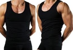 Mens Vest Top 100% Cotton Plain Gym Tank Top Undergarment Base Layer summerwear