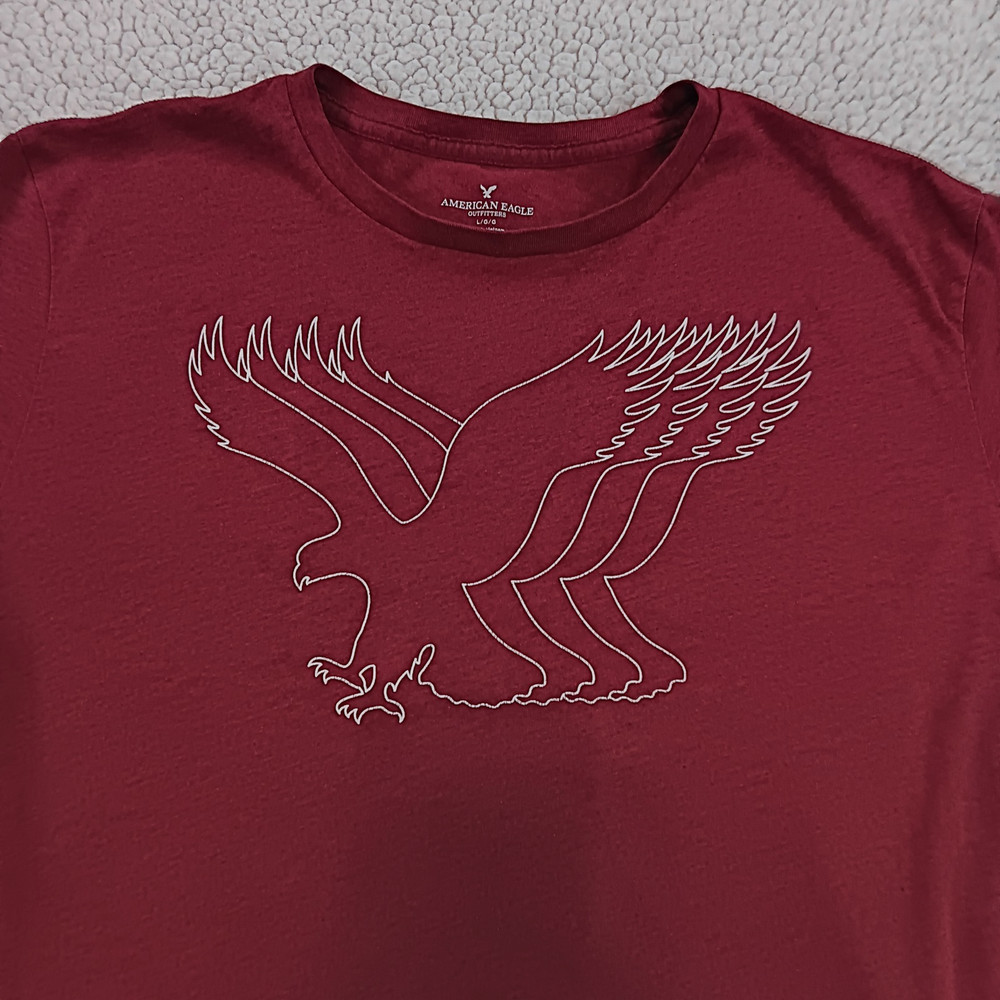 PATRIOTIC American Eagle Outfitters Men’s Graphic Crew Neck Tee Red Size L