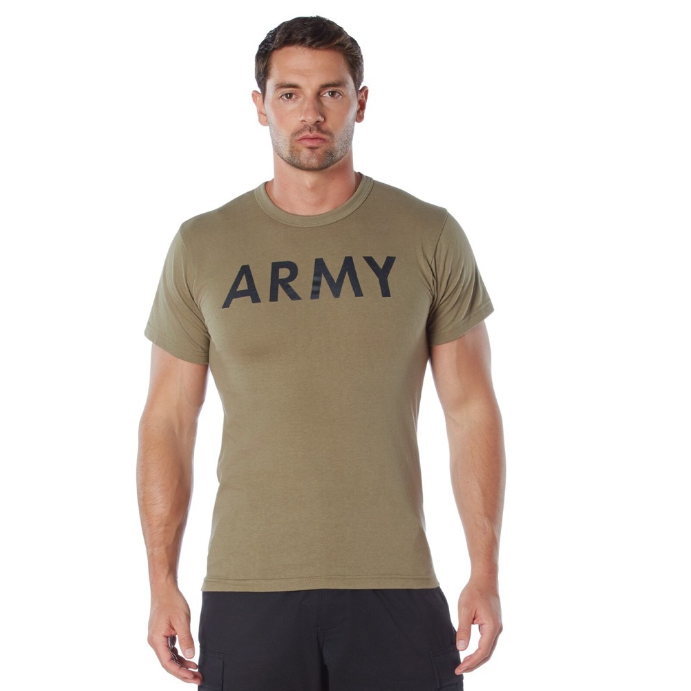 Rothco Men’s AR 670-1 Coyote Brown ARMY Physical Training T-Shirt