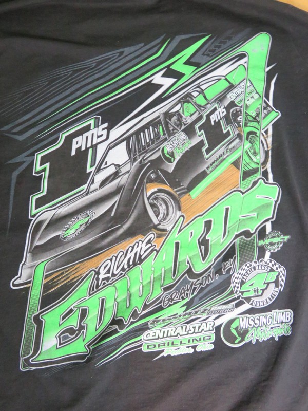 Richie Edwards Auto Racing Grayson Kentucky Black XL T-shirt