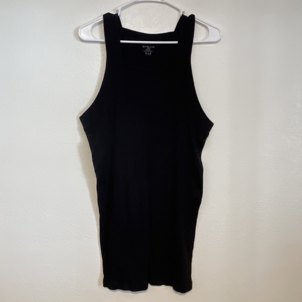 Y2K Evolve Mens Size Large Stretch Sleeveless Undershirt Tank Black