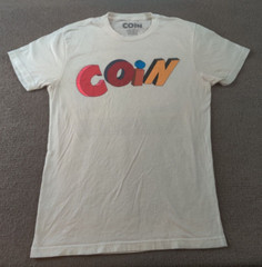 Coin T Shirt Adult Small White Pop Rock Band Music Rainbow Dreamland Tour Tee