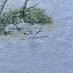Vintage 90s Sporting Life Shirt Size XL White Deer Nature Pocket Art Animal Buck