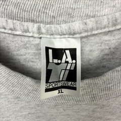 Vintage LA Sportswear Shirt Mens XL Blank Plaid Contrast Cuff USA Single Stitch
