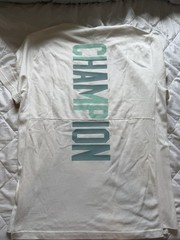 Champion Reverse Weave White Pocket Graphic Logo Crew Neck T-Shirt Men’s XL