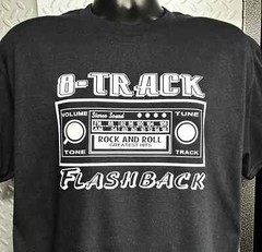 8 TRACK FLASHBACK MENS T SHIRT LARGE FRONT PRINT RETRO MUSIC ROCK N ROLL CLASSIC