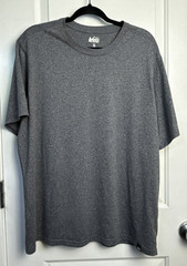 REI CO-OP Men’s T-Shirt Logo Top XL Gray Performance Hiking High-Quality Outdoor