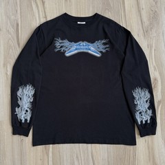 Vintage Adidas 00s Lightning Metallica esque y2k long sleeve t shirt L – XL