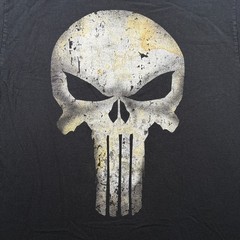 Vintage Marvel Mad Engine T-Shirt Mens Large Black The Punisher Skull Graphic