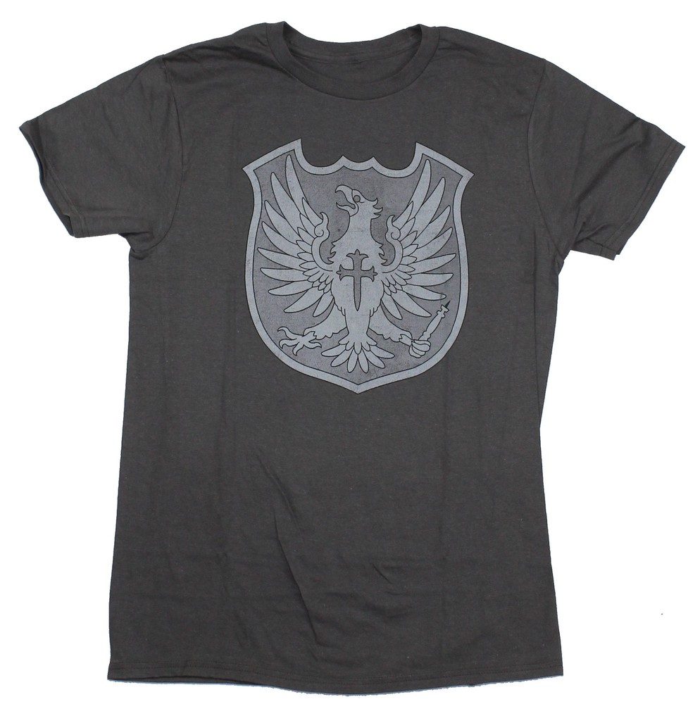 Black Clover Mens T-Shirt – Silver Eagle Squad Crest of The Magic Knights