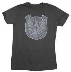 Black Clover Mens T-Shirt – Silver Eagle Squad Crest of The Magic Knights
