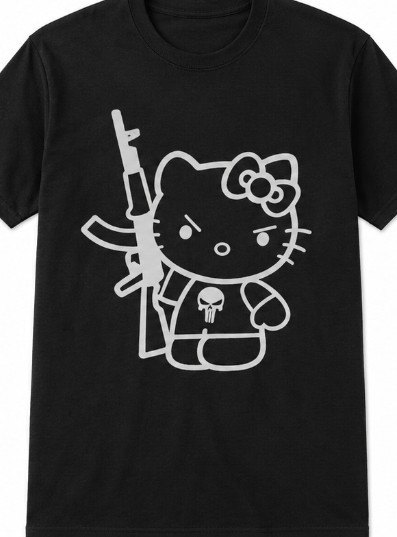 Hello Kitty AK 47 gun T SHIRT Tee, Long sleeve,hoodie or tank top