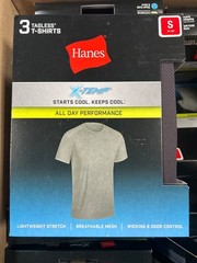 Hanes X-Temp Men’s All Day Performance T-Shirts 2 Black 1 Gray 3 Pack Small NEW