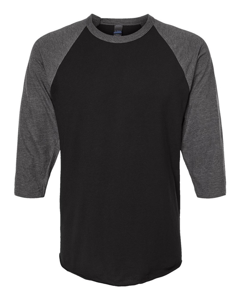 Men’s Classic Raglan Baseball Tee Vintage Sports Team Fine Jersey 3/4 T-Shirt