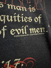 Pulp Fiction T-Shirt Adult Large Black Movie Promo Graphic Tee Ezekiel 25:17 VTG