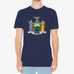 New York Flag State Pride Hometown Triblend Mens T-Shirt – Vintage Navy